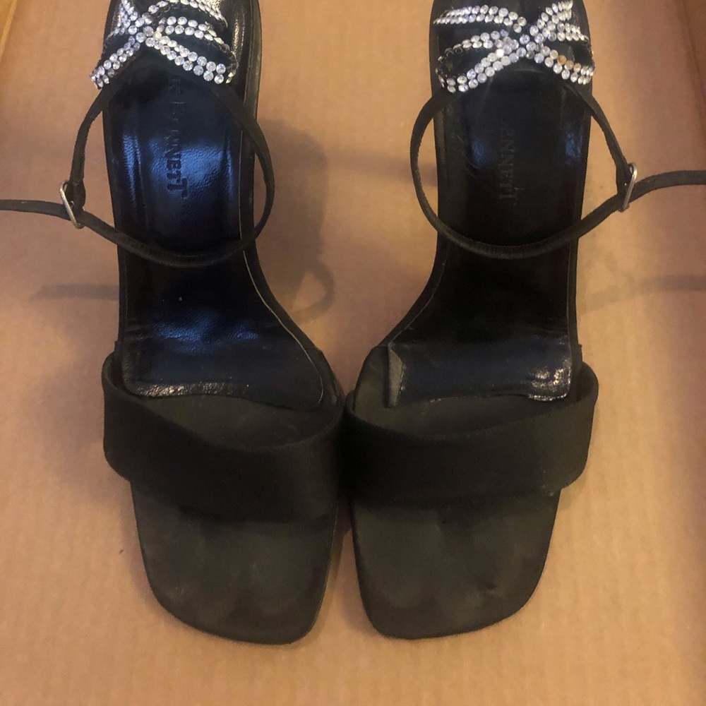 L.K.Bennett open toe black sandals